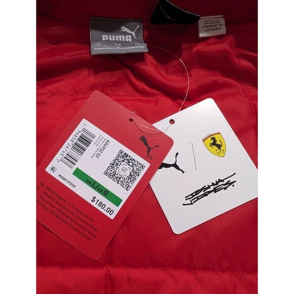 Puma Scuderia Ferrari x Joshua Vides Red Race Jacket Men’s Size Large NWT $180 - Picture 7 of 9